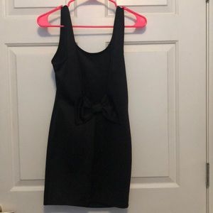 Low Back Bodycon Dress with Bow